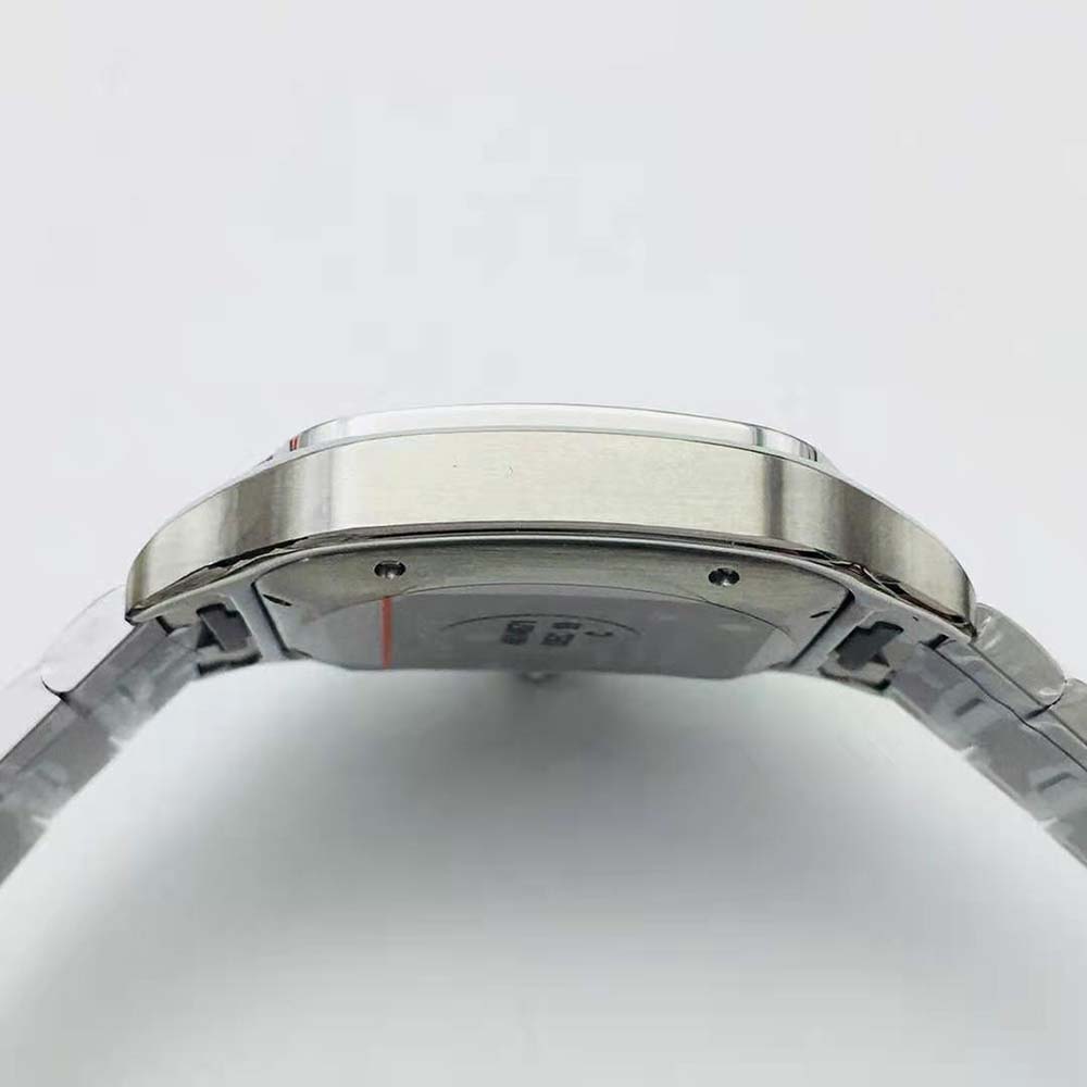 Cartier Men Santos De Cartier Watch Large Model in Steel-Silver (6)