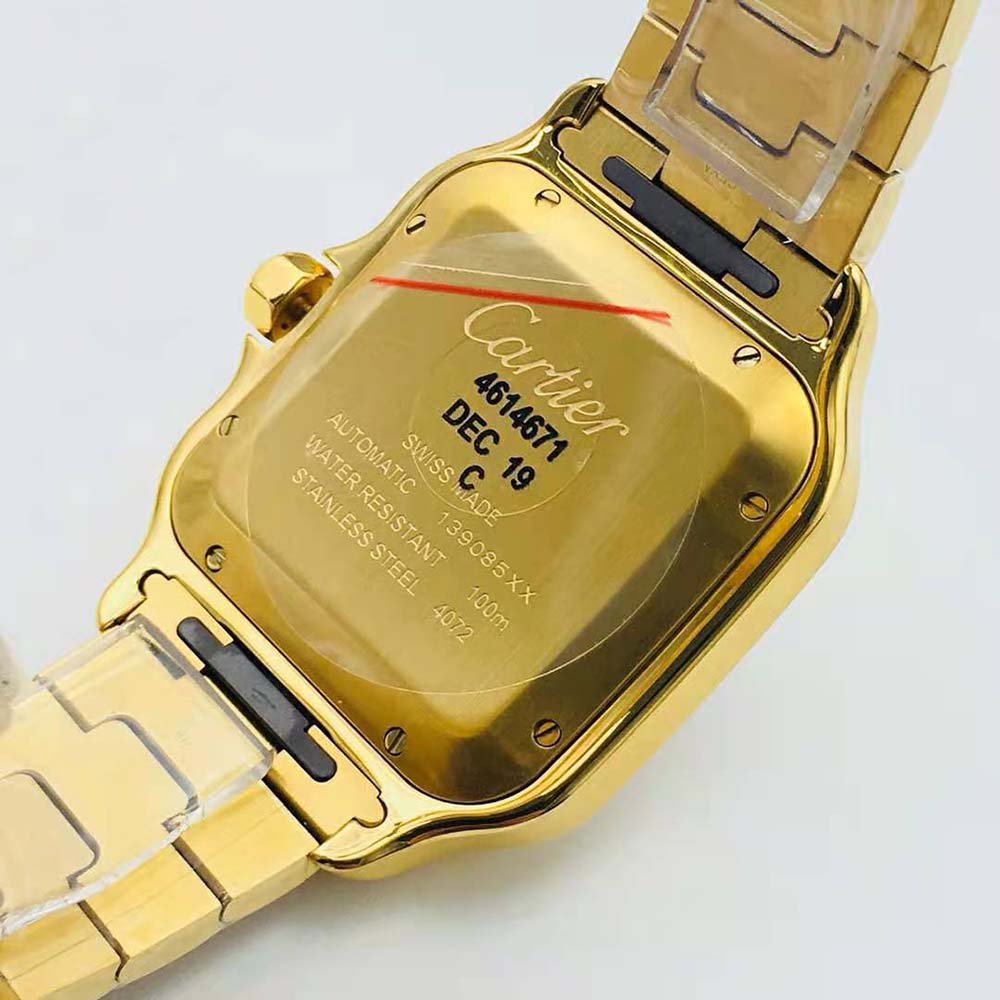 Cartier Men Santos De Cartier Watch Large Model in Yellow Gold (7)