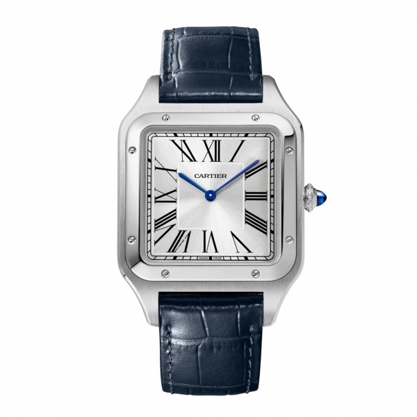 Cartier Men Santos-Dumont Watch Extra-Large Model in Steel-Silver