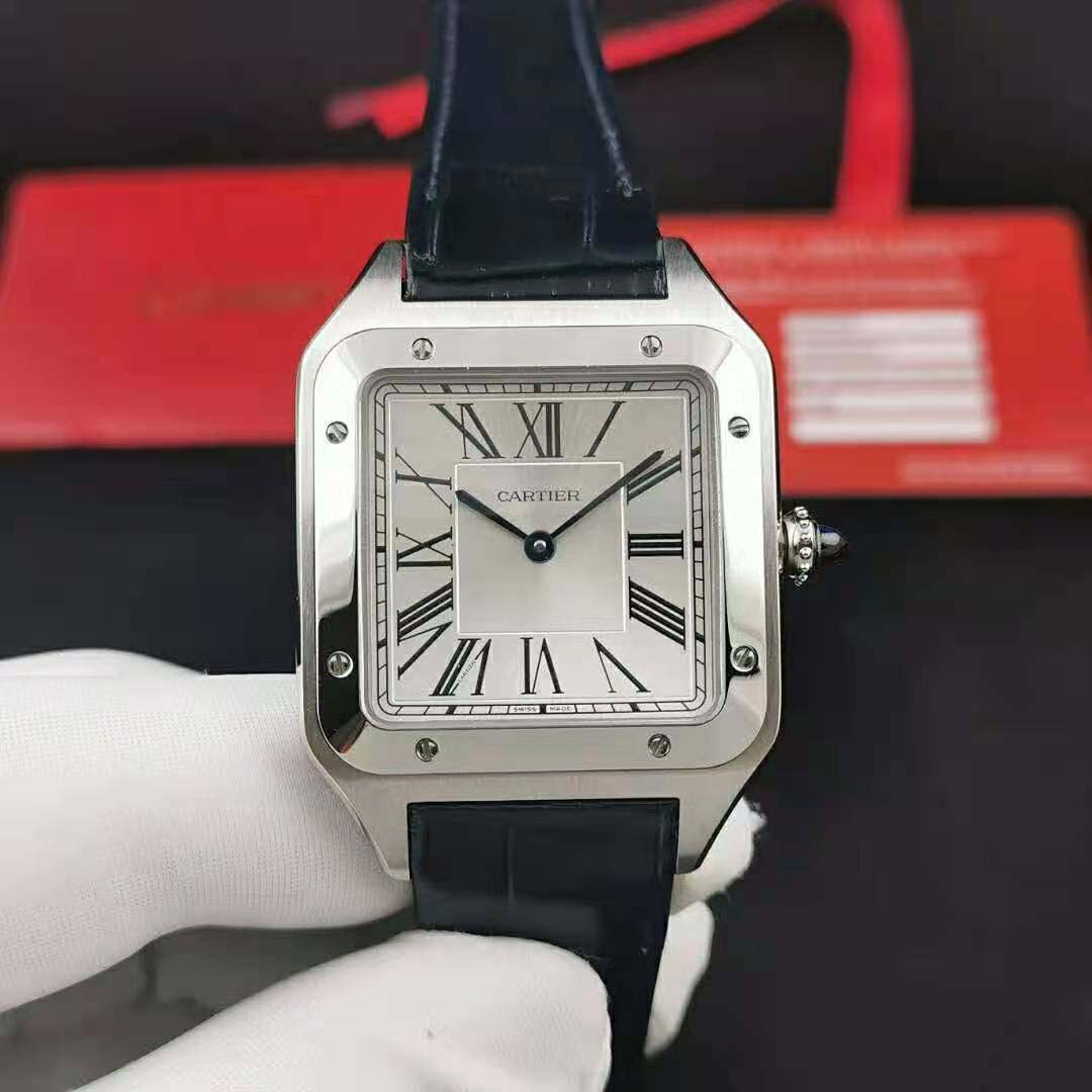 Cartier Men Santos-Dumont Watch Extra-Large Model in Steel-Silver (2)