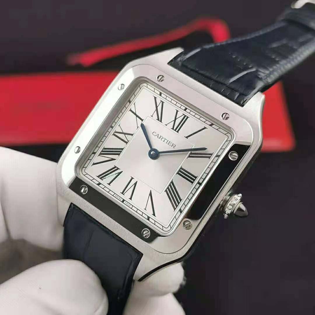 Cartier Men Santos-Dumont Watch Extra-Large Model in Steel-Silver (3)