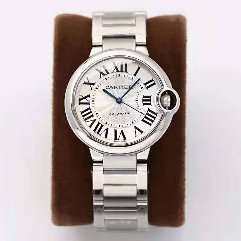 Cartier Unisex Ballon Bleu De Cartier Watch 36mm Automatic Movement in Steel-Silver (2)