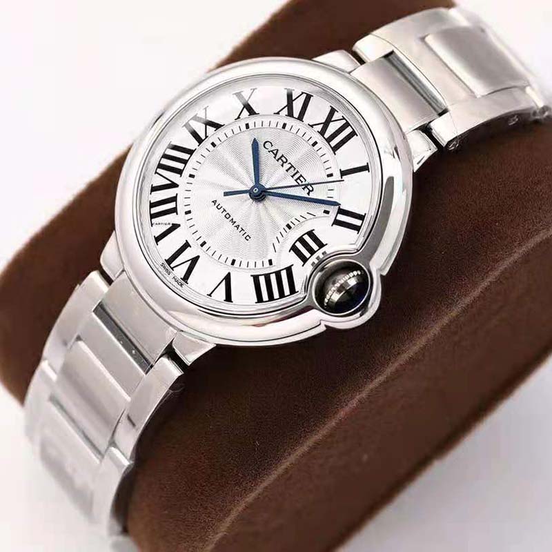 Cartier Unisex Ballon Bleu De Cartier Watch 36mm Automatic Movement in Steel-Silver (4)