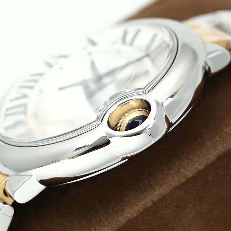 Cartier Unisex Ballon Bleu De Cartier Watch 36mm in Yellow Gold and Steel-Silver (6)