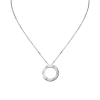 Cartier Unisex Love Necklace 3 Diamonds in White Gold-Silver