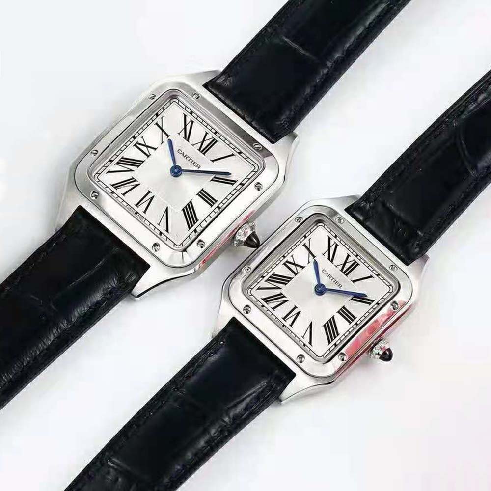 Cartier Unisex Santos-Dumont Watch Small Large Model in Steel-Silver (4)