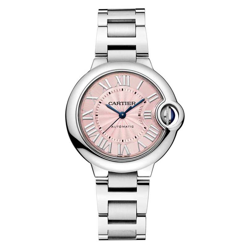 Cartier Women Ballon Bleu De Cartier Watch 33mm in Steel-Pink