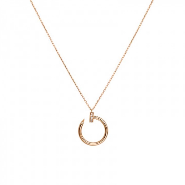 Cartier Women Juste Un Clou Necklace in Pink Gold with Diamonds
