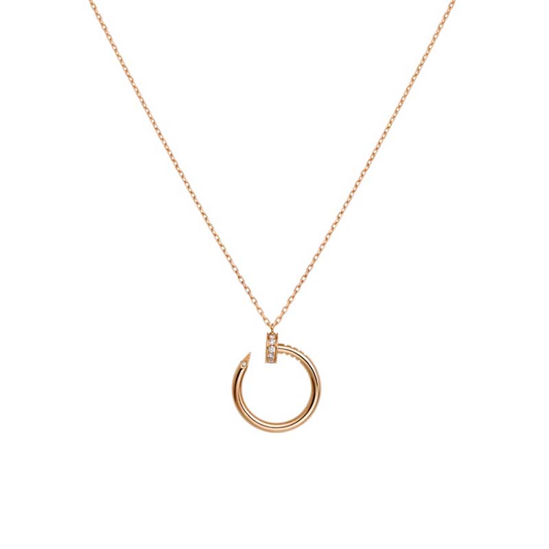 Cartier Women Juste Un Clou Necklace in Pink Gold with Diamonds (1)