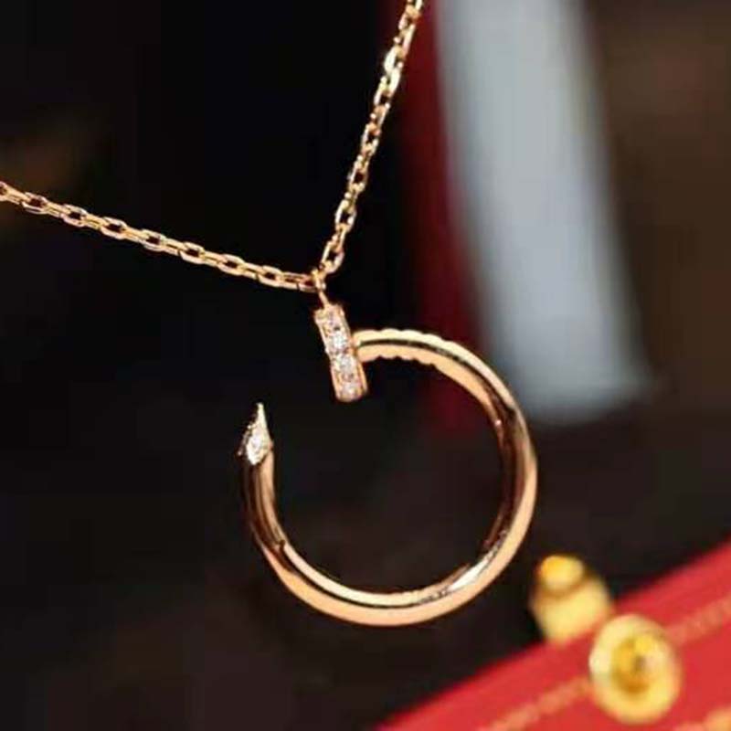 Cartier Women Juste Un Clou Necklace in Pink Gold with Diamonds (3)
