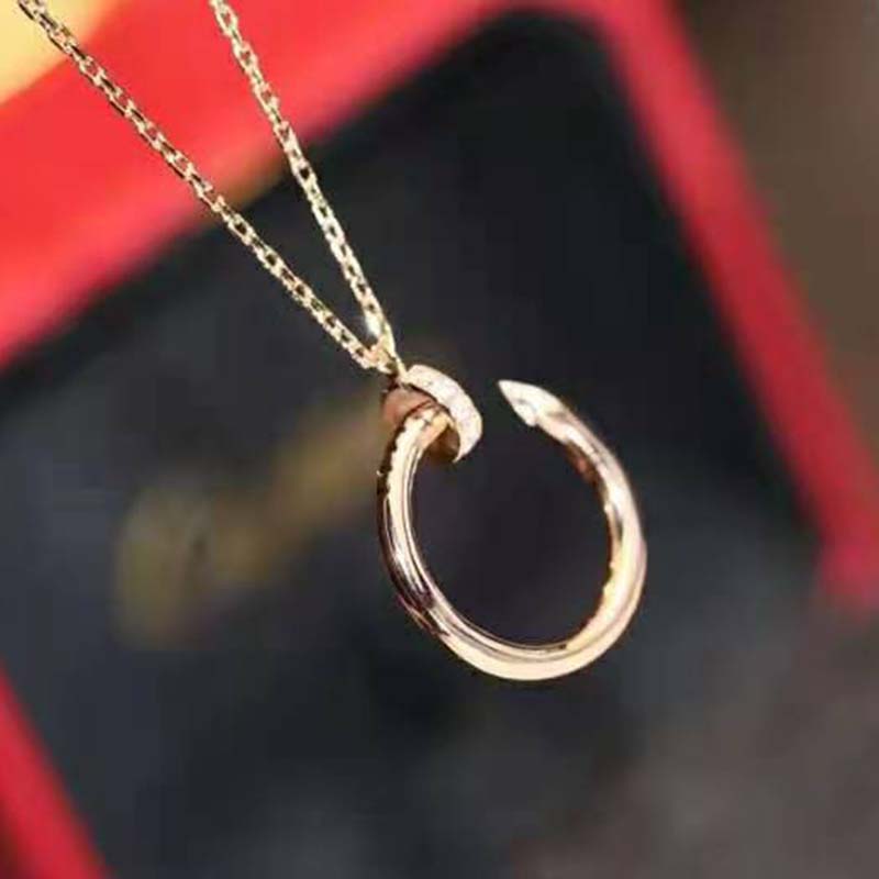 Cartier Women Juste Un Clou Necklace in Pink Gold with Diamonds (4)