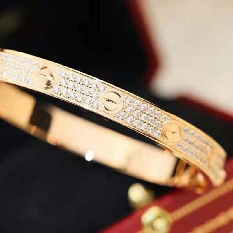 Cartier Women Love Bracelet in Pink Gold with Diamonds (4)