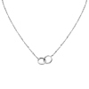 Cartier Women Love Necklace in White Gold with Diamonds-Silver