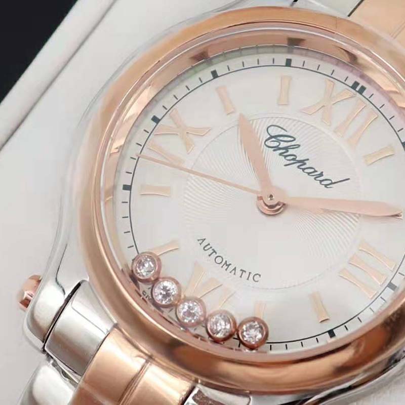 Chopard Women Happy Sport 30 mm Automatic in Rose Gold and Stainless Steel (7)