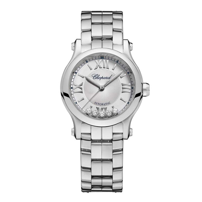 Chopard Women Happy Sport 30 mm Automatic in Stainless Steel and Diamonds-Silver (1)