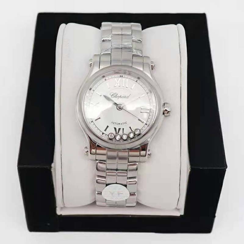 Chopard Women Happy Sport 30 mm Automatic in Stainless Steel and Diamonds-Silver (2)