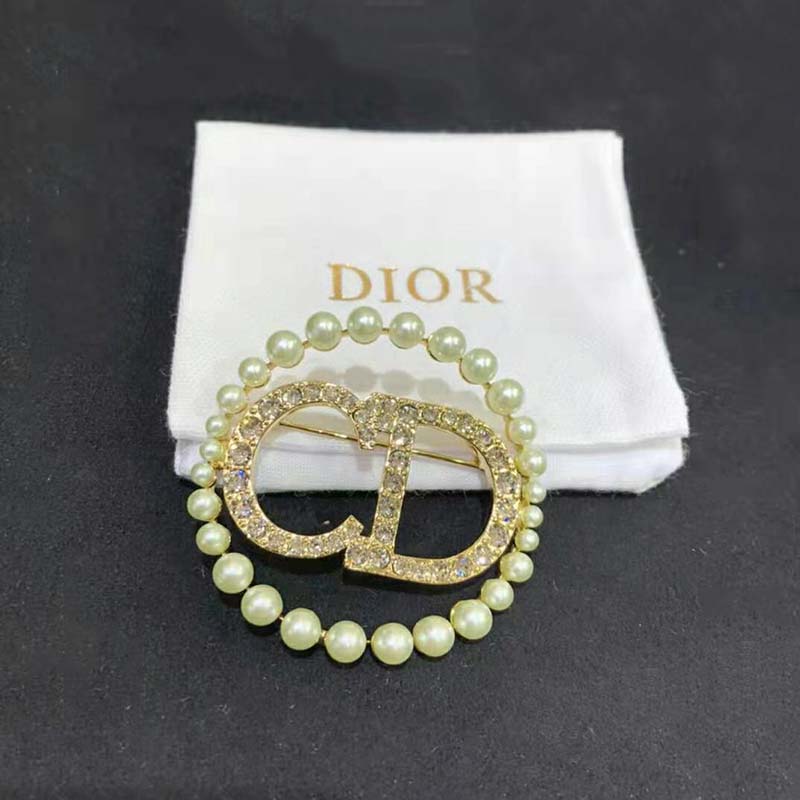 Dior Women Clair D Lune Brooch in Gold-Finish Metal (4)