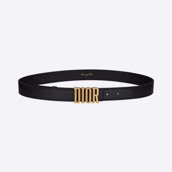Dior Women D-Fence Belt in Black Smooth Calfskin 30 MM (1)