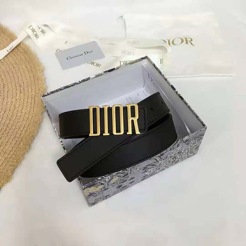 Dior Women D-Fence Belt in Black Smooth Calfskin 30 MM (2)