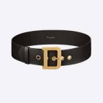 Dior Women Diorquake Belt in Black Smooth Calfskin 55 MM