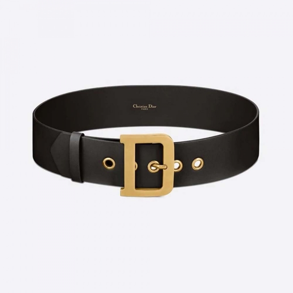 Dior Women Diorquake Belt in Black Smooth Calfskin 55 MM (1)