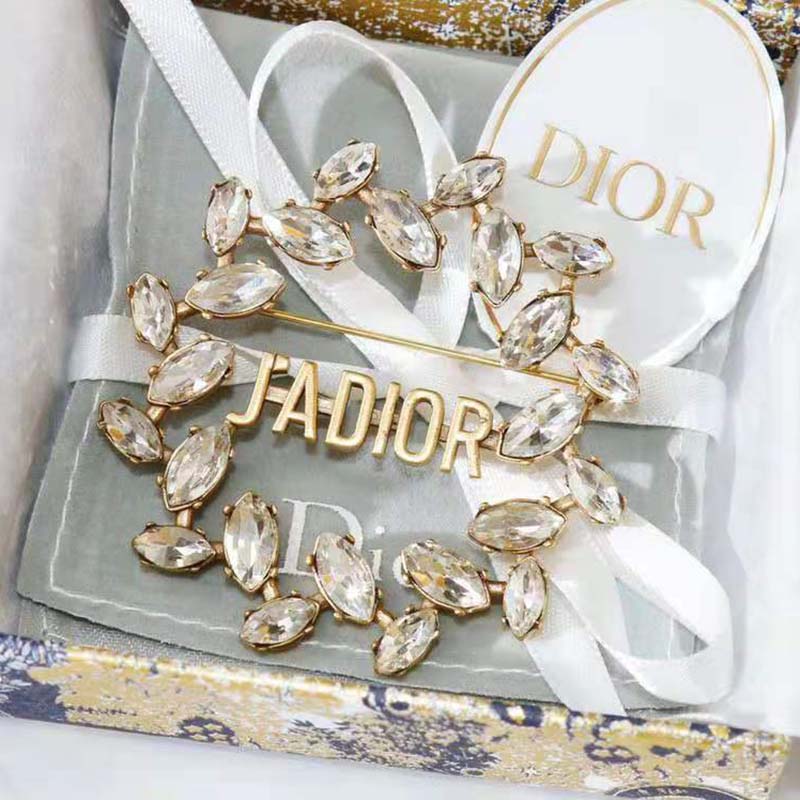 Dior Women J Adior Laurier Brooch-Gold (3)