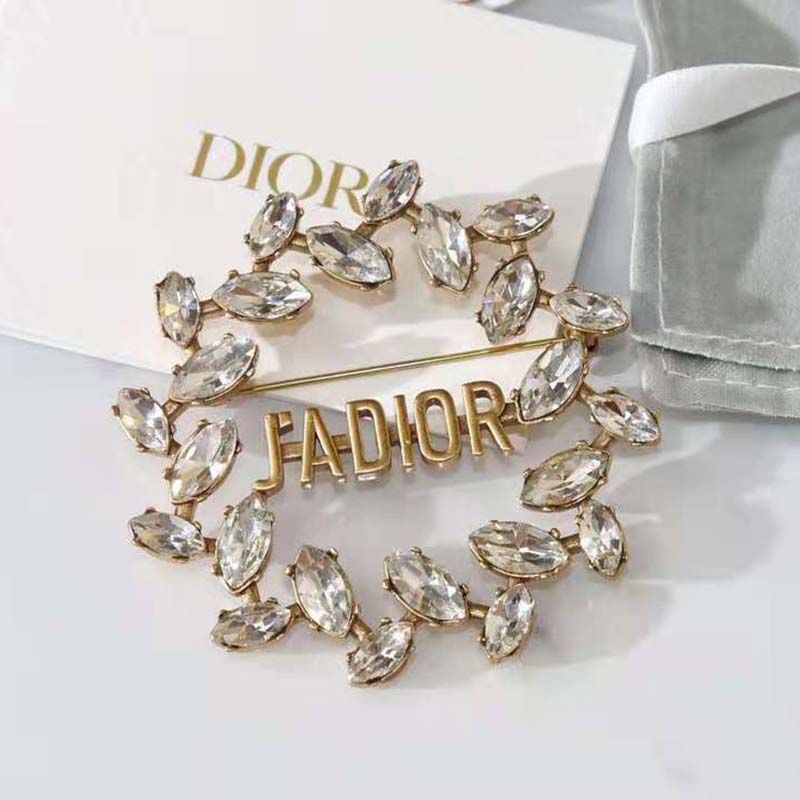 Dior Women J Adior Laurier Brooch-Gold (4)