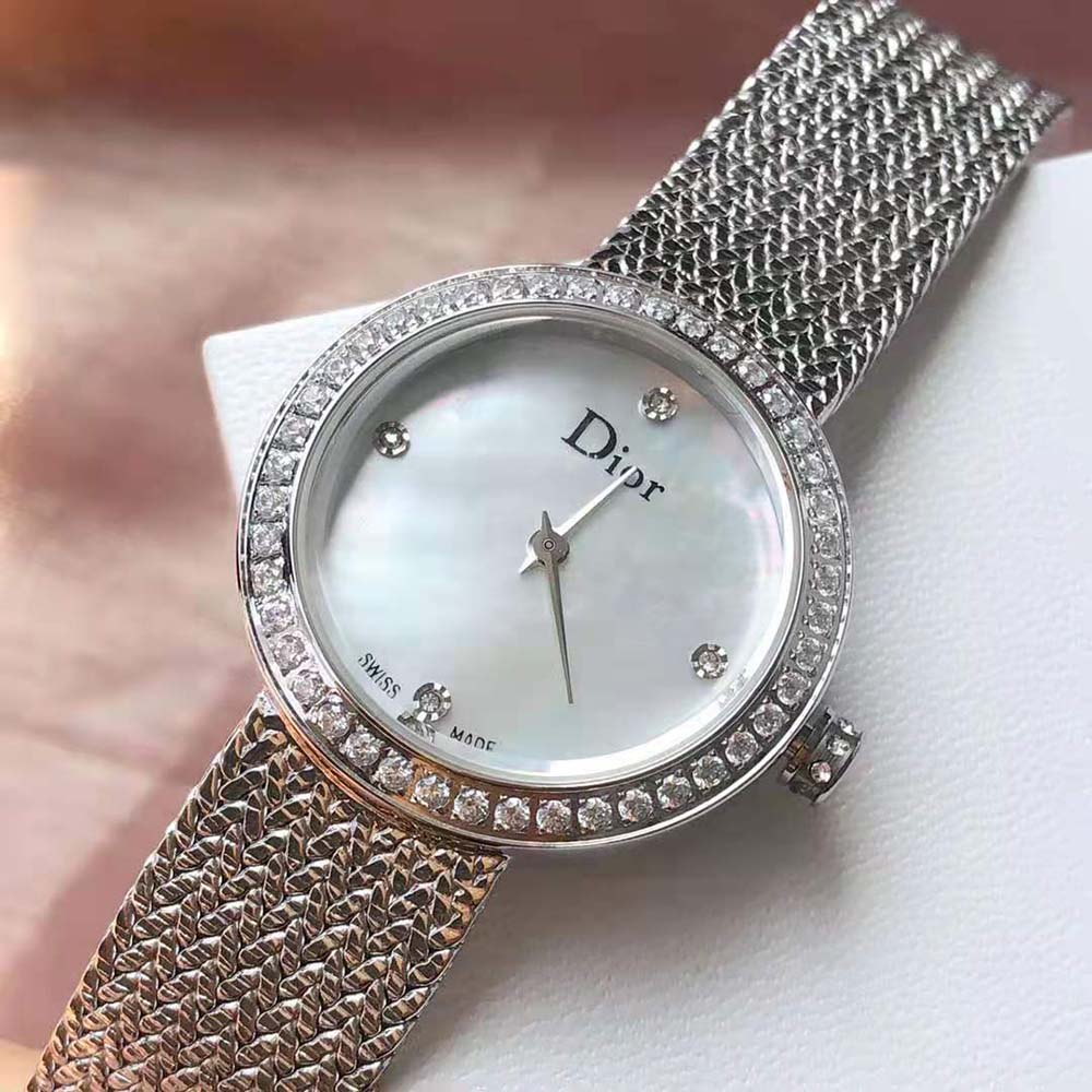 Dior Women La D De Dior Satine 25 mm Quartz Movement-White (3)