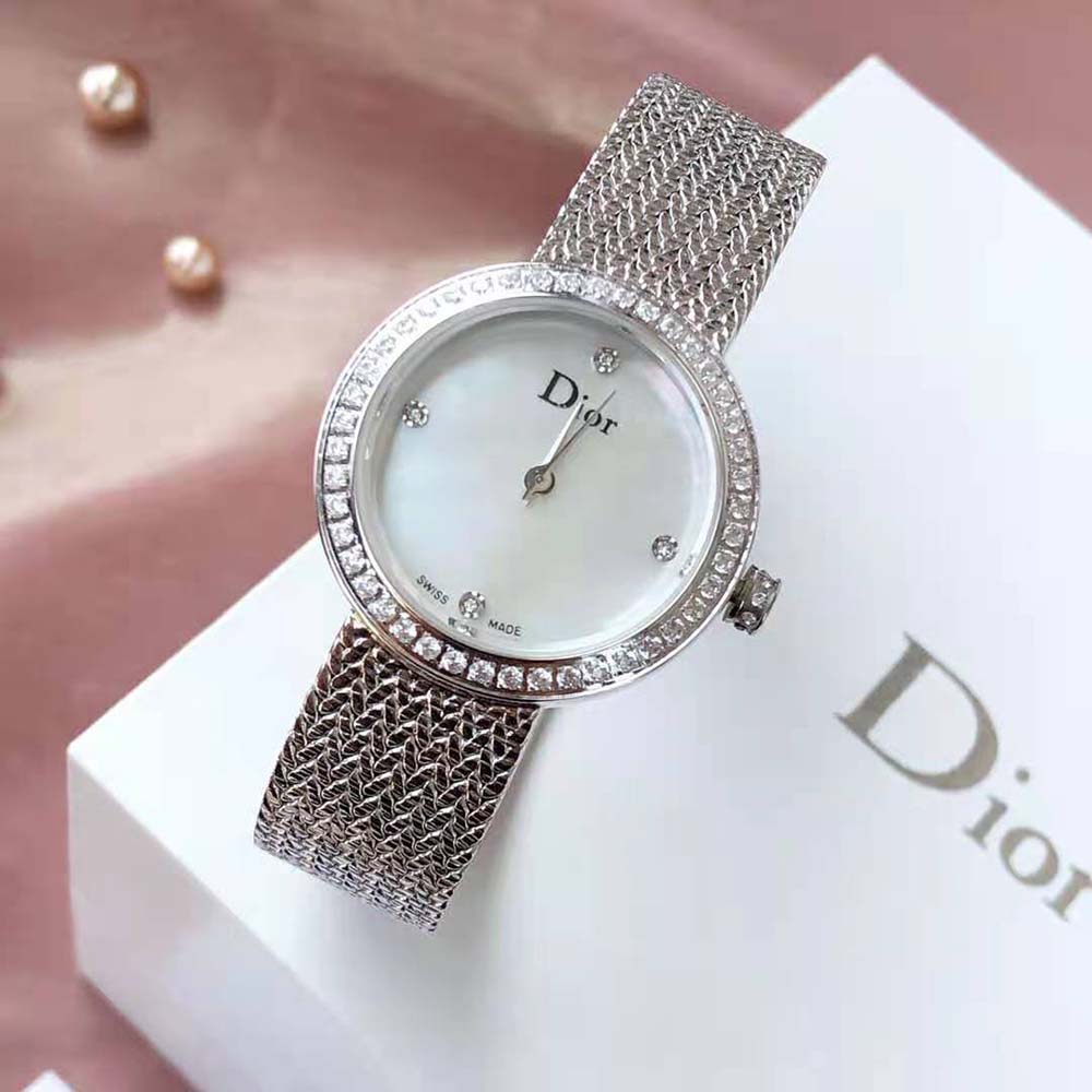 Dior Women La D De Dior Satine 25 mm Quartz Movement-White (5)
