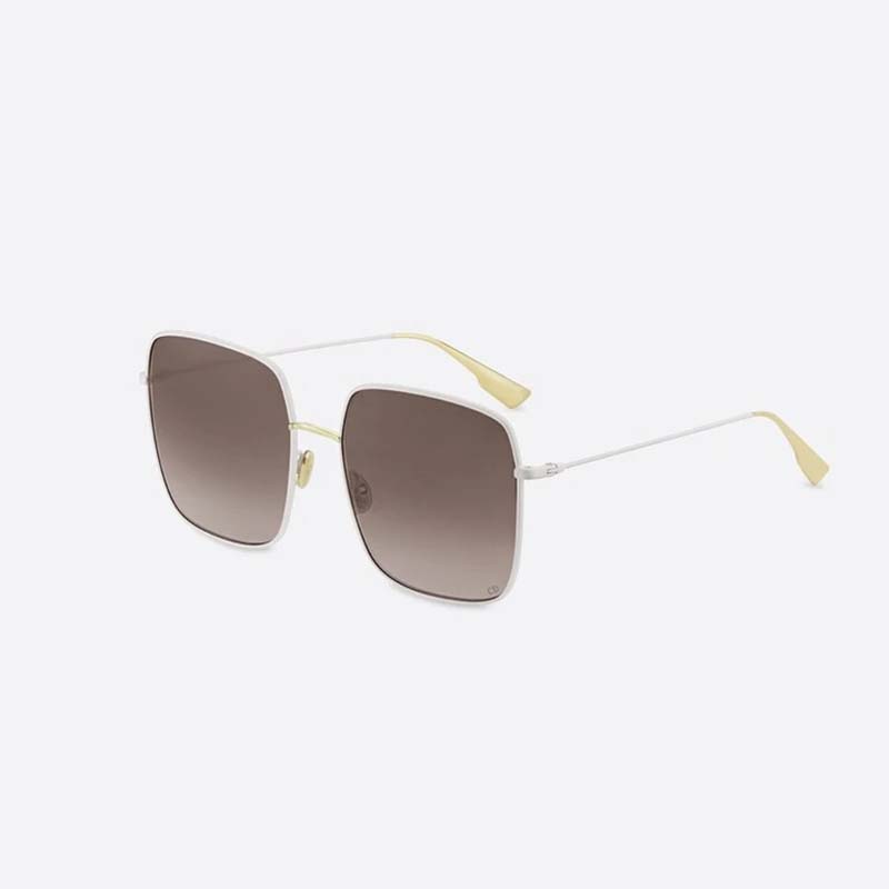 Dior Women Stellaire1 Brown Shaded Square Sunglasses-White (1)