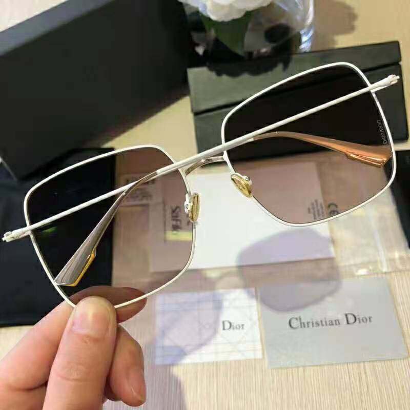 Dior Women Stellaire1 Brown Shaded Square Sunglasses-White (3)