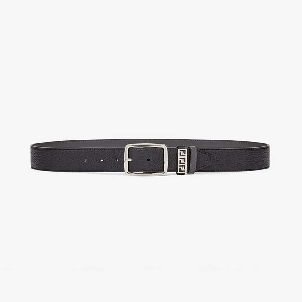 Fendi Men Belts Black Leather Belt (1)