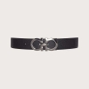 Ferragamo Men Reversible and Adjustable Gancini Belt-Black