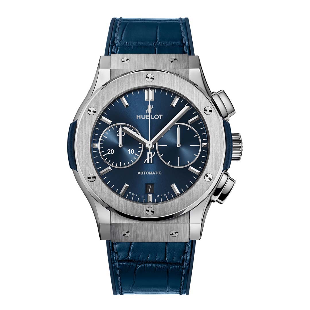 Hublot Men Classic Fusion Chronograph Titanium Blue 45 mm (1)