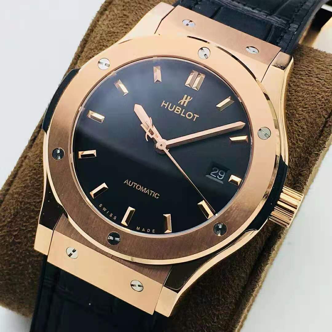 Hublot Men Classic Fusion King Gold 45 mm-Black (3)