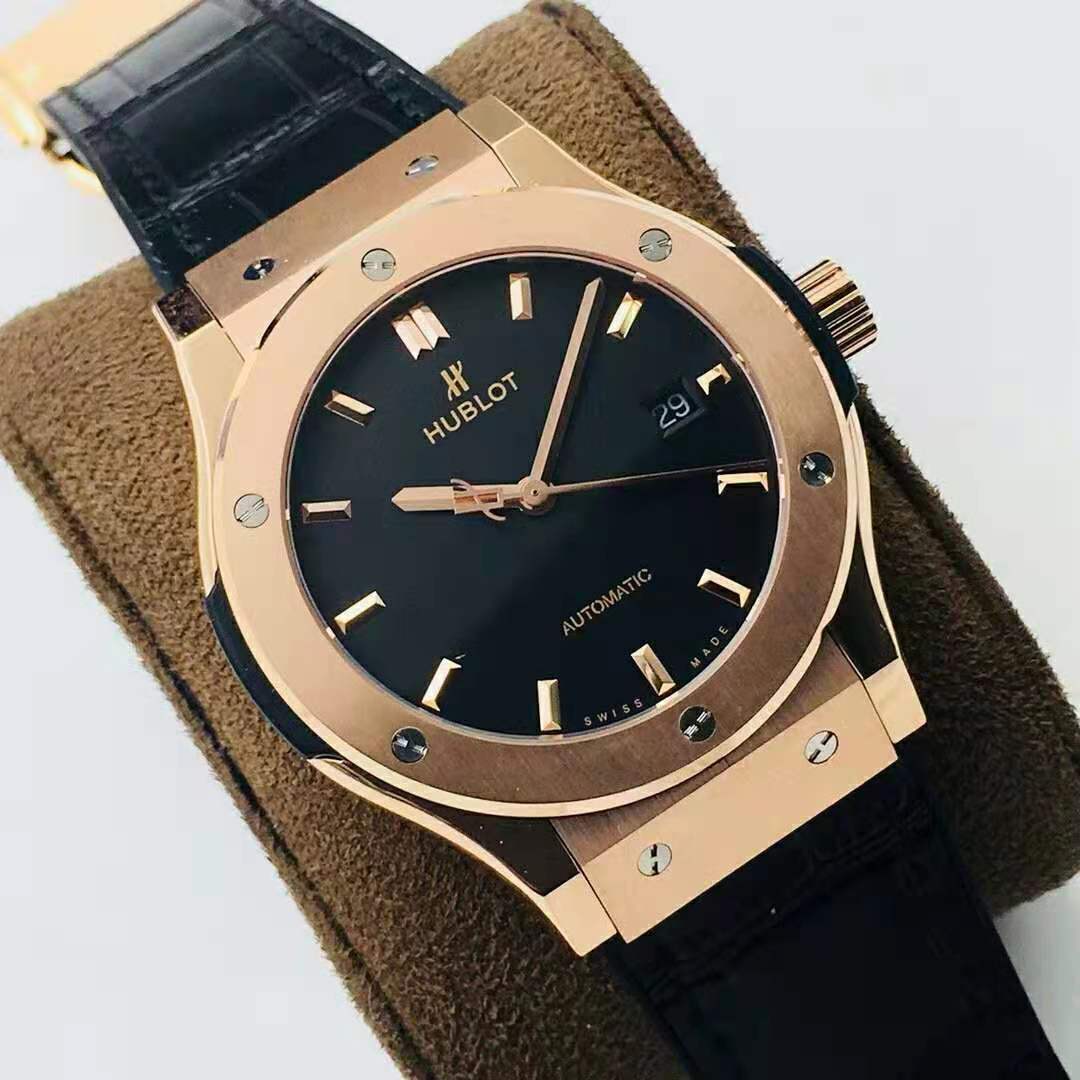 Hublot Men Classic Fusion King Gold 45 mm-Black (4)