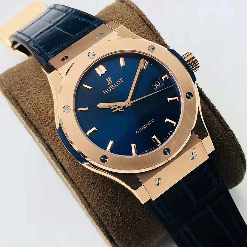 Hublot Men Classic Fusion King Gold Blue 45 mm (3)