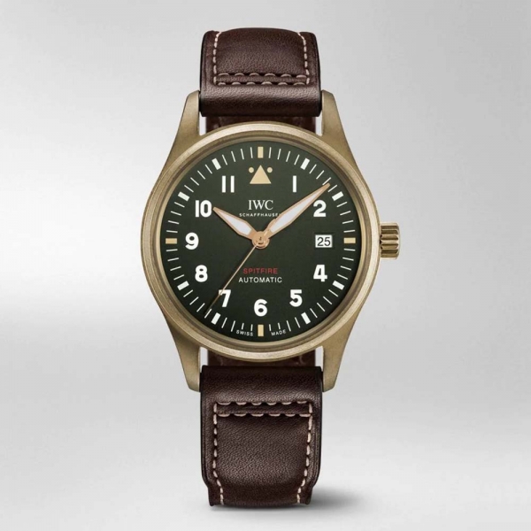 IWC Men Pilots Watch Automatic Spitfire 39.0 mm in Bronze-Green