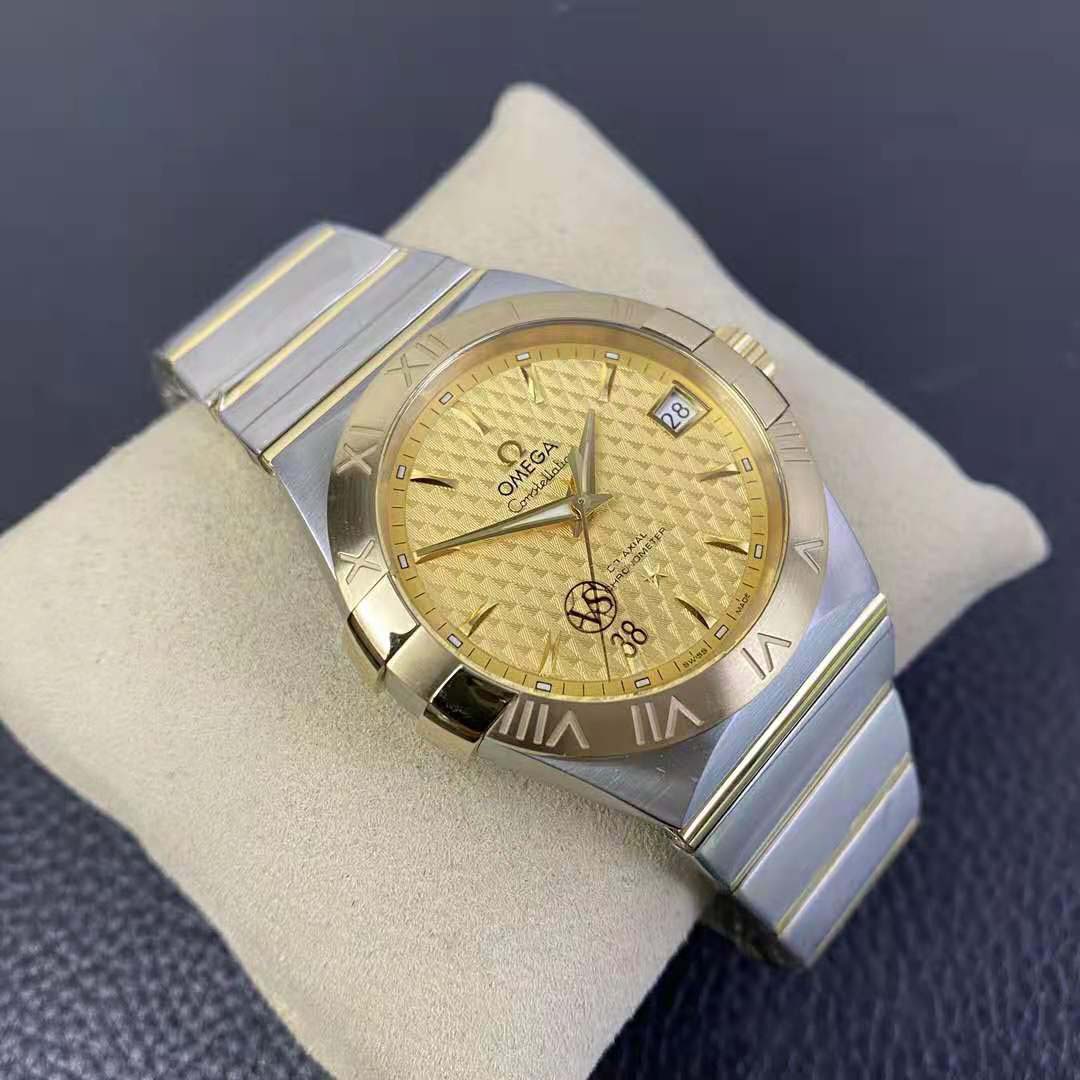 Omega Men Constellation Co‑Axial Chronometer 38 mm in Steel and Yellow Gold (4)