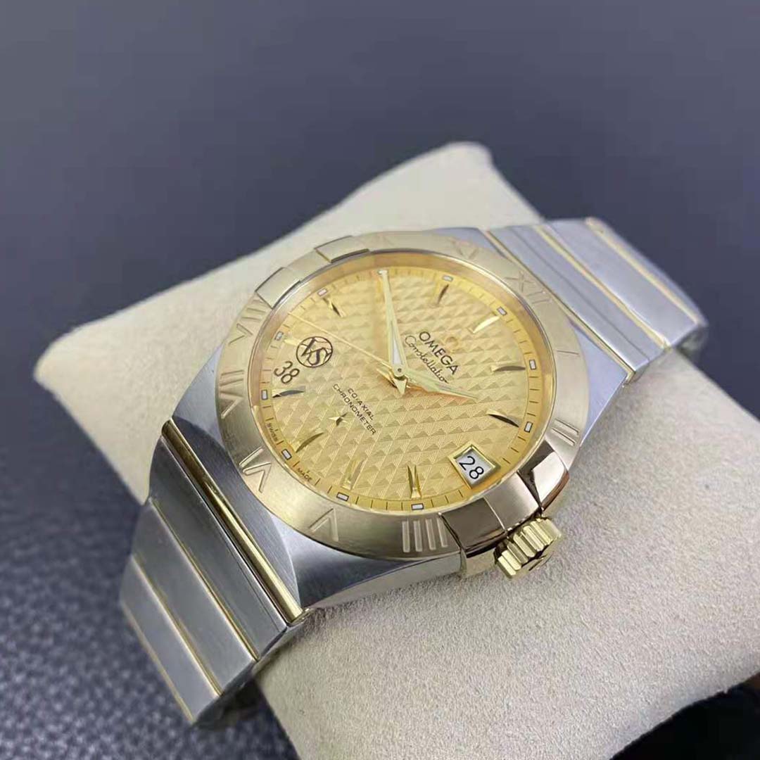 Omega Men Constellation Co‑Axial Chronometer 38 mm in Steel and Yellow Gold (5)