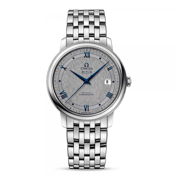 Omega Men De Ville Prestige Co‑Axial Chronometer 39.5 mm in Steel-Grey