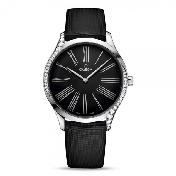 Omega Women De Ville Tresor Quartz 39 mm in Steel-Black