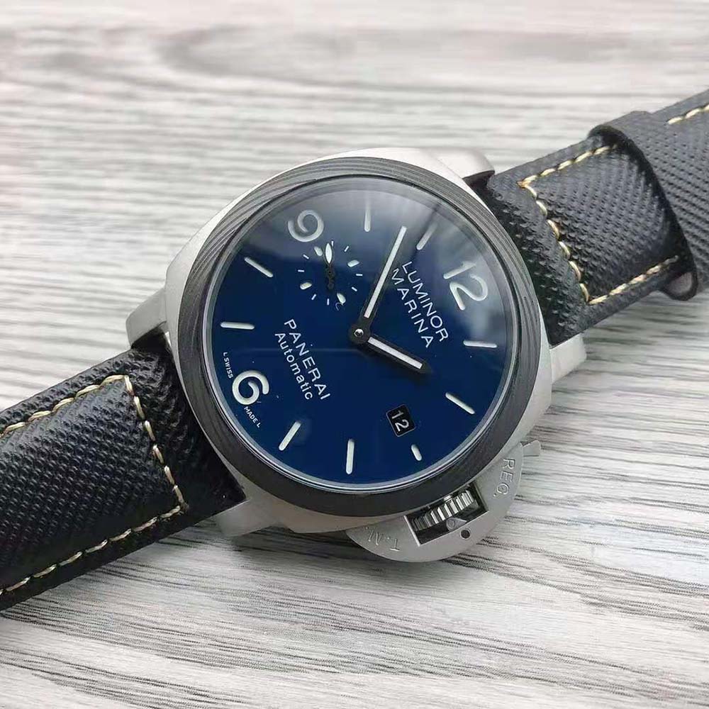 Panerai Men Luminor Marina Fibratech Vulcano Blu 44mm-Blue (4)