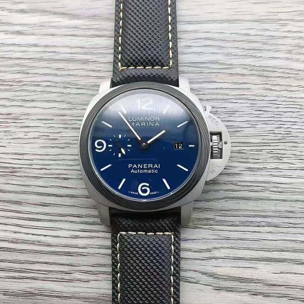 Panerai Men Luminor Marina Fibratech Vulcano Blu 44mm-Blue (6)