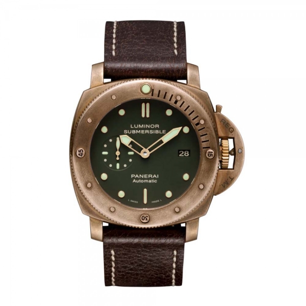 Panerai Men Luminor Submersible 1950 3 Days Automatic Bronzo 47mm-Green (1)