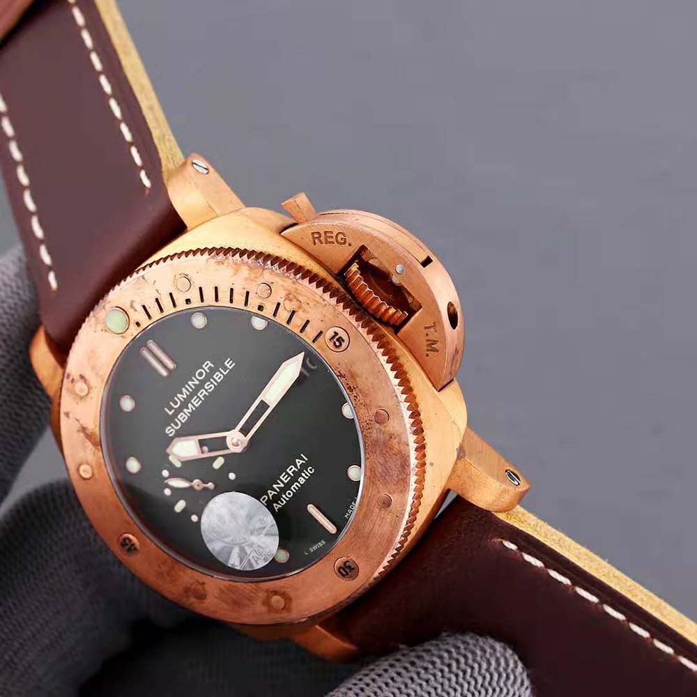 Panerai Men Luminor Submersible 1950 3 Days Automatic Bronzo 47mm-Green (5)