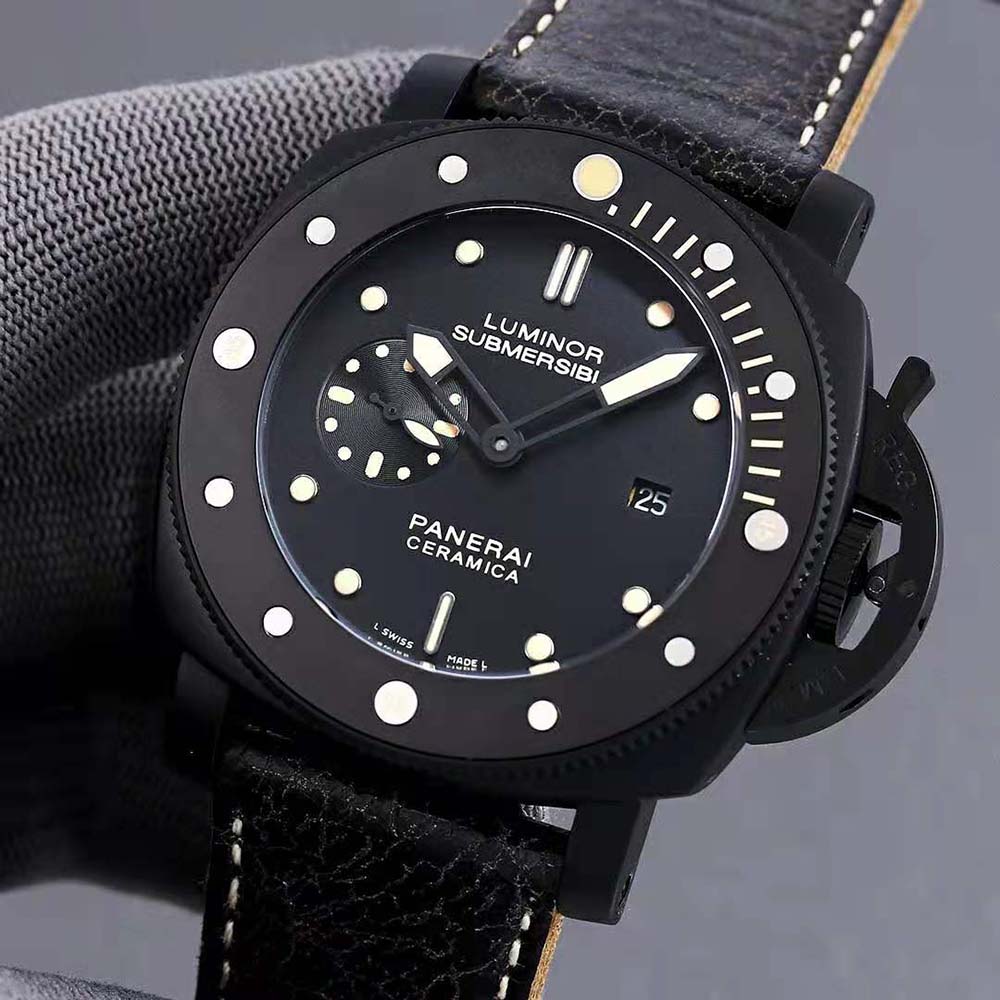 Panerai Men Luminor Submersible 1950 3 Days Automatic Ceramica 47mm-Black (2)