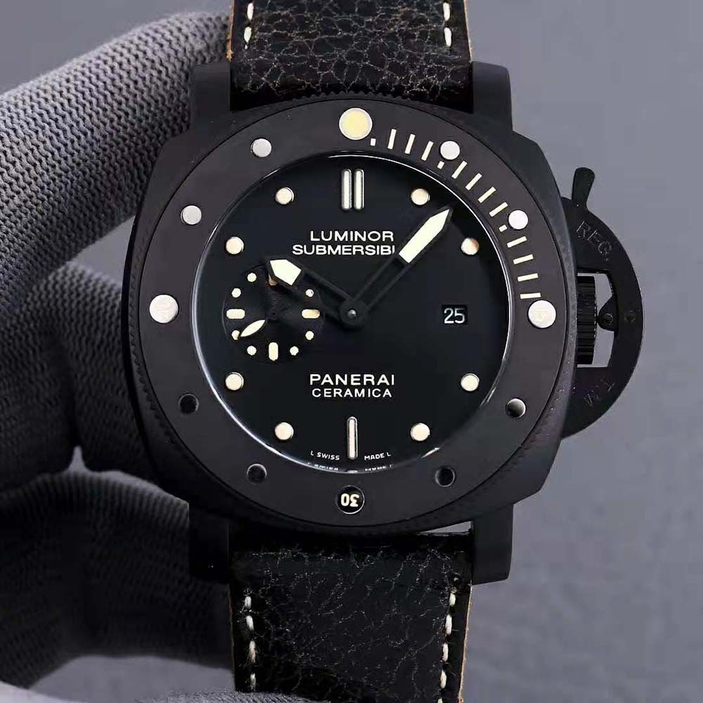 Panerai Men Luminor Submersible 1950 3 Days Automatic Ceramica 47mm-Black (3)