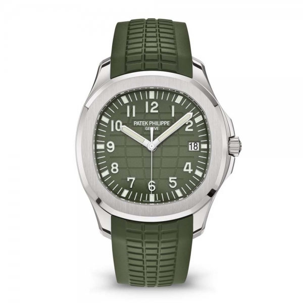 Patek Philippe Men Aquanaut Self-winding 42.2 mm in White Gold-Green