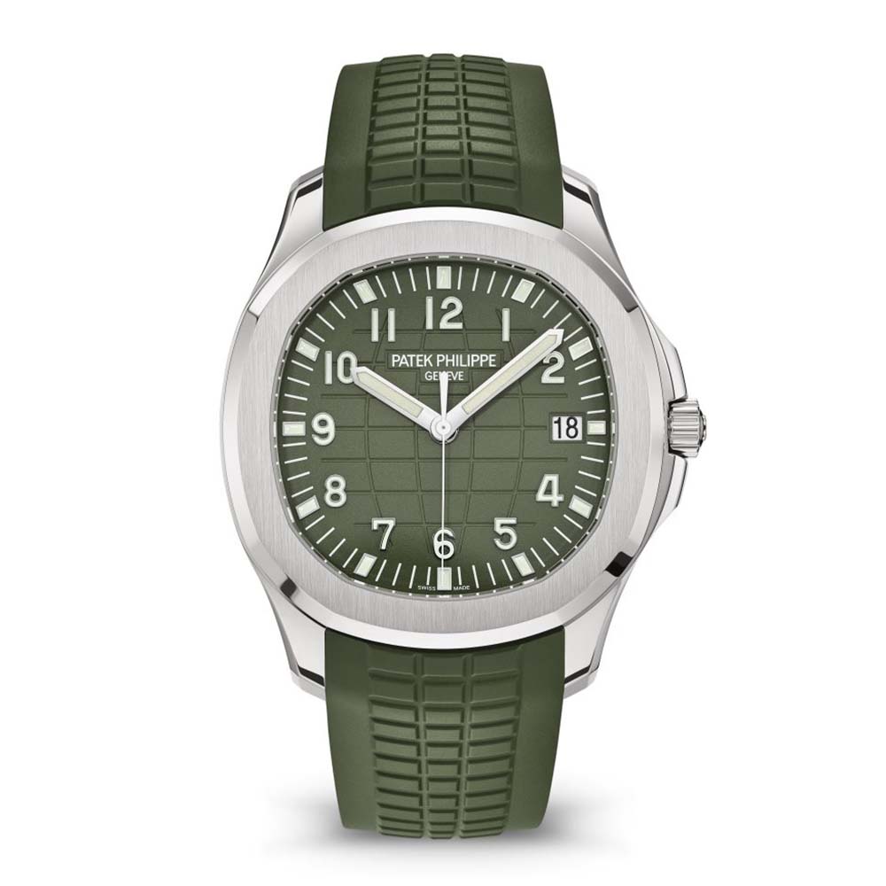 Patek Philippe Men Aquanaut Self-winding 42.2 mm in White Gold-Green (1)